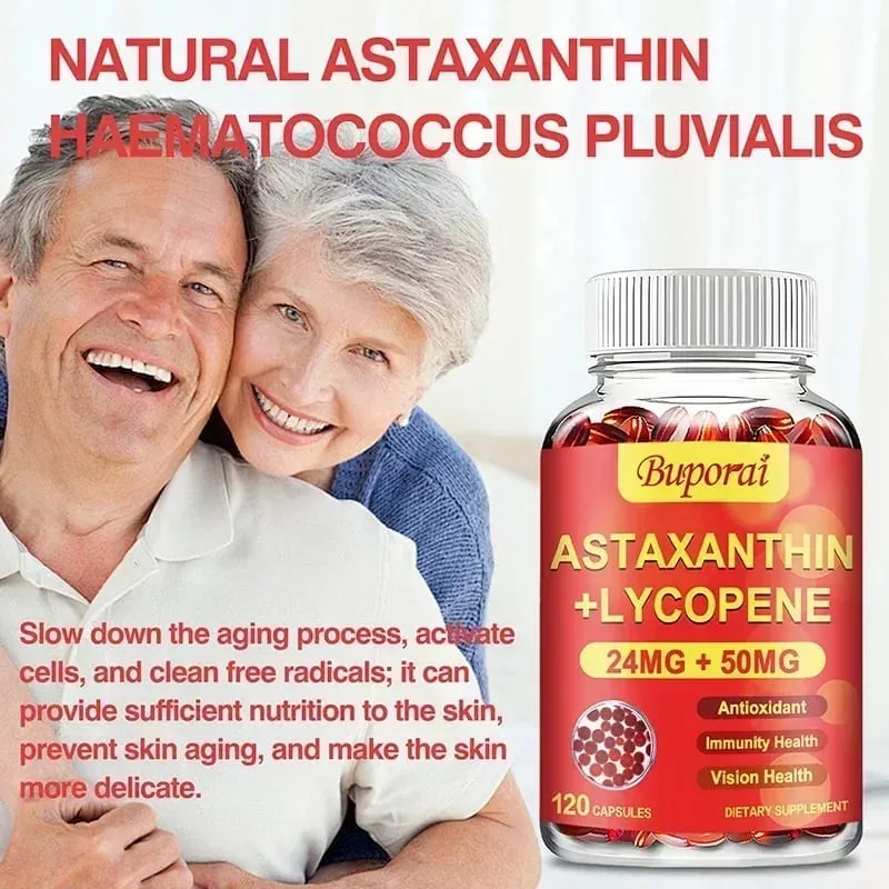 Astaxanthin + Lycopene Capsules - Supports Eye Joint and Skin Health Improves Immunity Speeds Up Metabolism Non-GMO — image 7