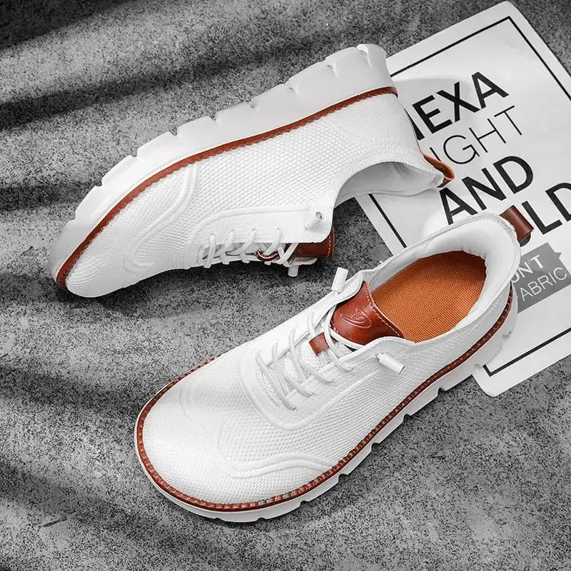 Men's Breathable Knit Wide‑Toe Casual Shoes Lightweight Comfortable Walking Hiking Sneakers Non‑Slip Soft Sole Fashion Dress S — image 8