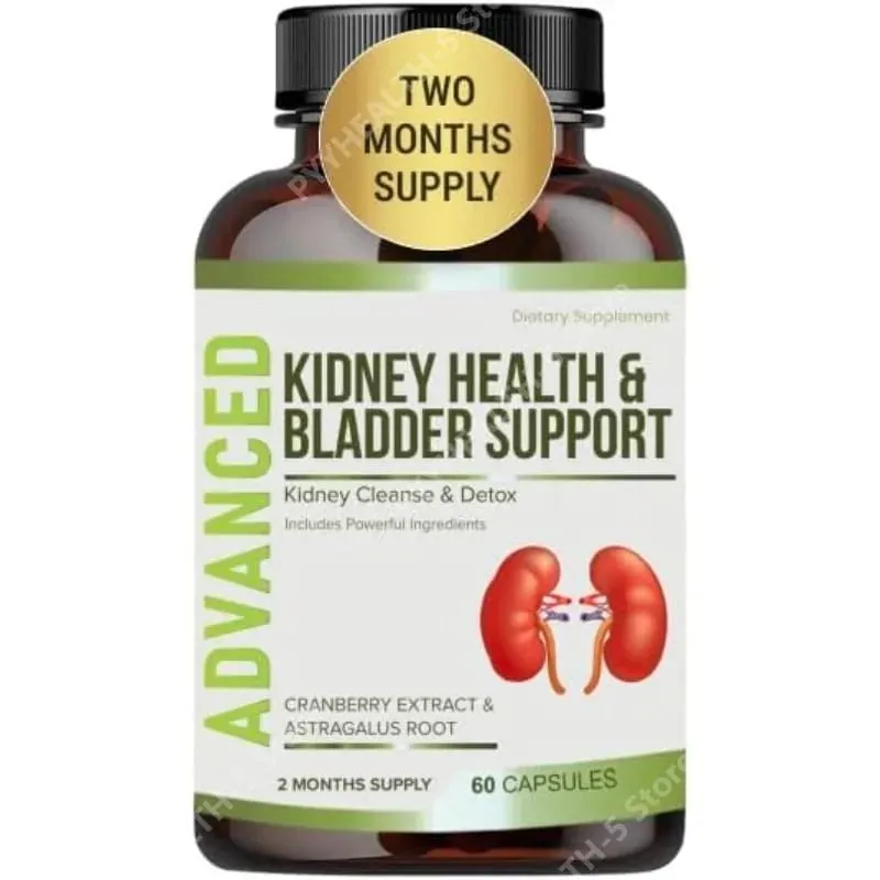 Kidney Cleanse Detox Capsules Bladder Urinary Support with Chanca Piedra Cranberry Juniper Berries Vegetable Capsule 60 Counts