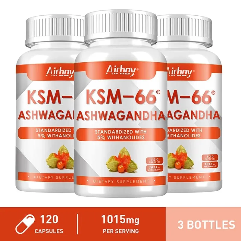 Organic Ashwagandha KSM-66 Capsules for Stress Relief Focus Brain Energy Support Sleep Health Supplement — image 11