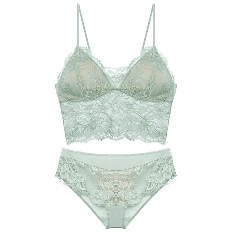 French Backless Bralette Sheer Lace Wireless Halter Top No Underwire Anti Nipple Show Comfort Bra & Tushy Set CA MOYISU Sexy Bra — image 11