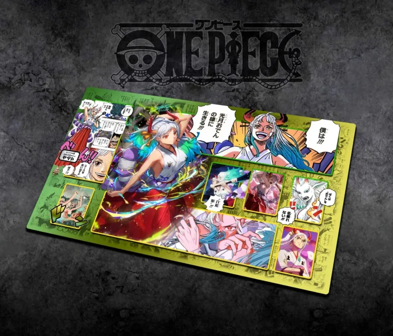 60*35cm Anime One Piece OPCG GAME Card Siri Komik PlayMat Empat Maharaja Baharu Mengajar Shankusu Buggy Luffy Mainan Koleksi Helikopter — image 31
