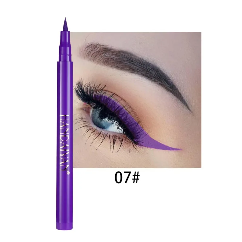 Quick-dry Matte White Eyeliner Pencil Makeup Long Lasting Smooth Liquid Eye Liner Waterproof Anti-Smudge Eyeliner Pen Cosmetics
