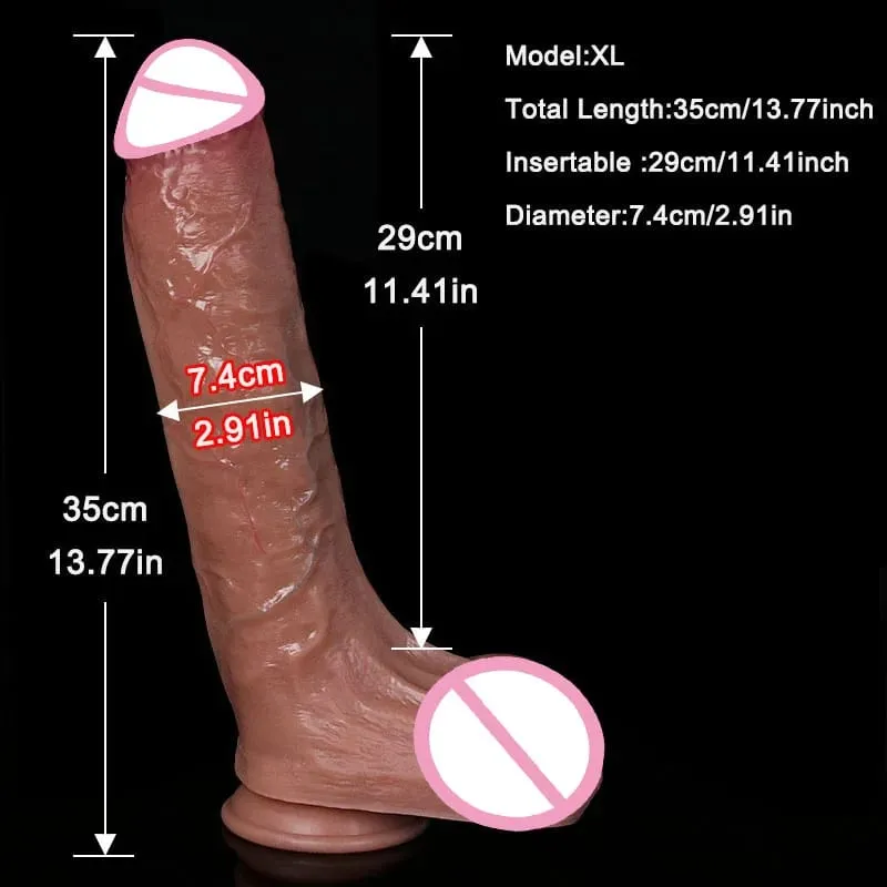 Realistic 4Sizes Soft Big Dildo Double Silicone Suction Cup Penis Couples Masturbation Soft Cock Woman Man Anal Adult Sex Toy
