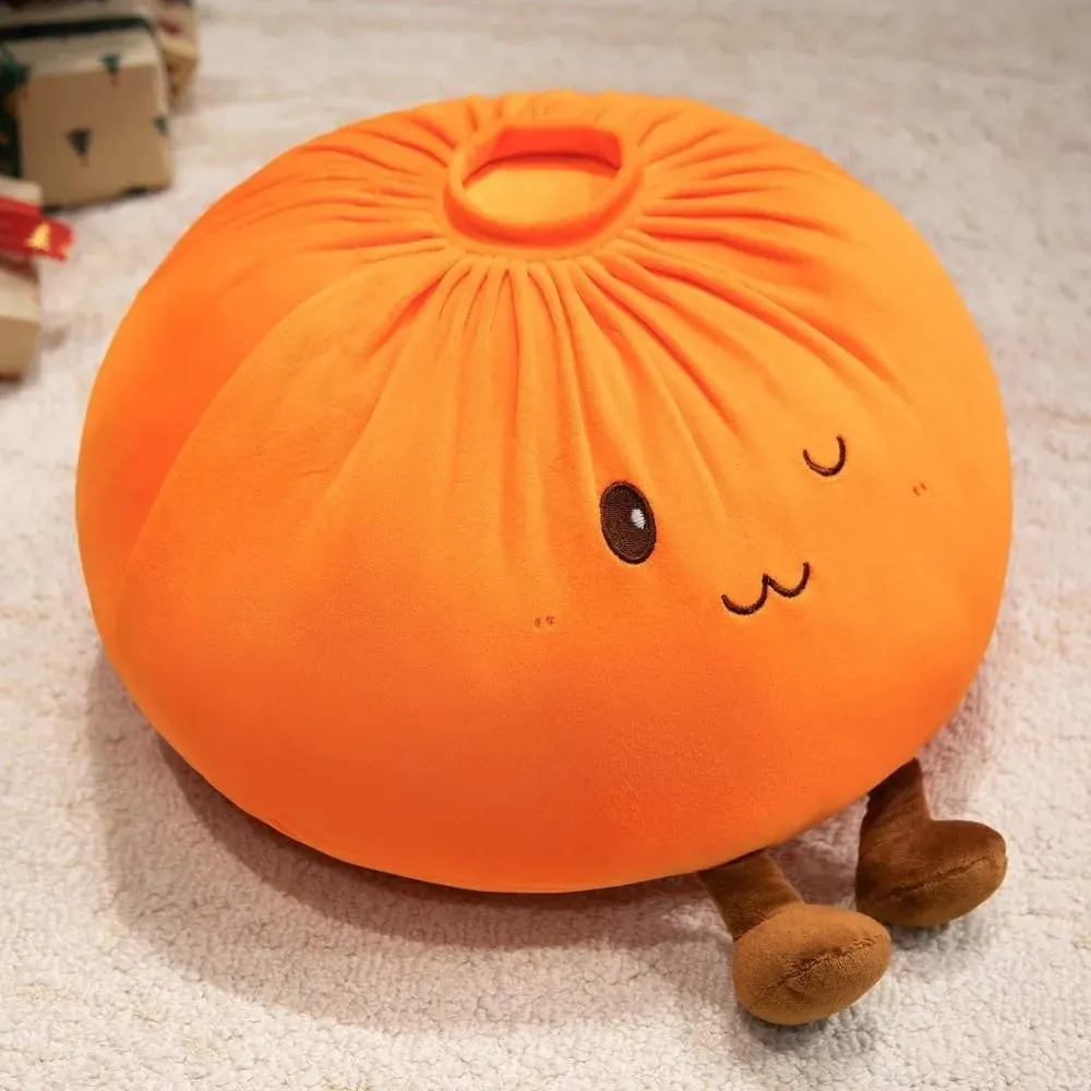 Super Soft Plush Material Steamed Bun Plush Pillow Fluffy Comfortable PP Cotton Filled Dumpling Plush Toy Stress Relief