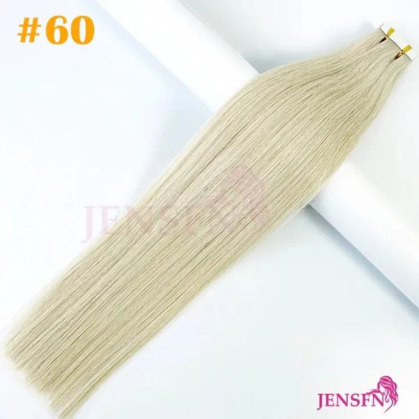 High Quality Tape In Hair Extensions Straight 100% Remy real Human Hair 16"-22"Inch PU Skin Weft Tape Ins — image 14
