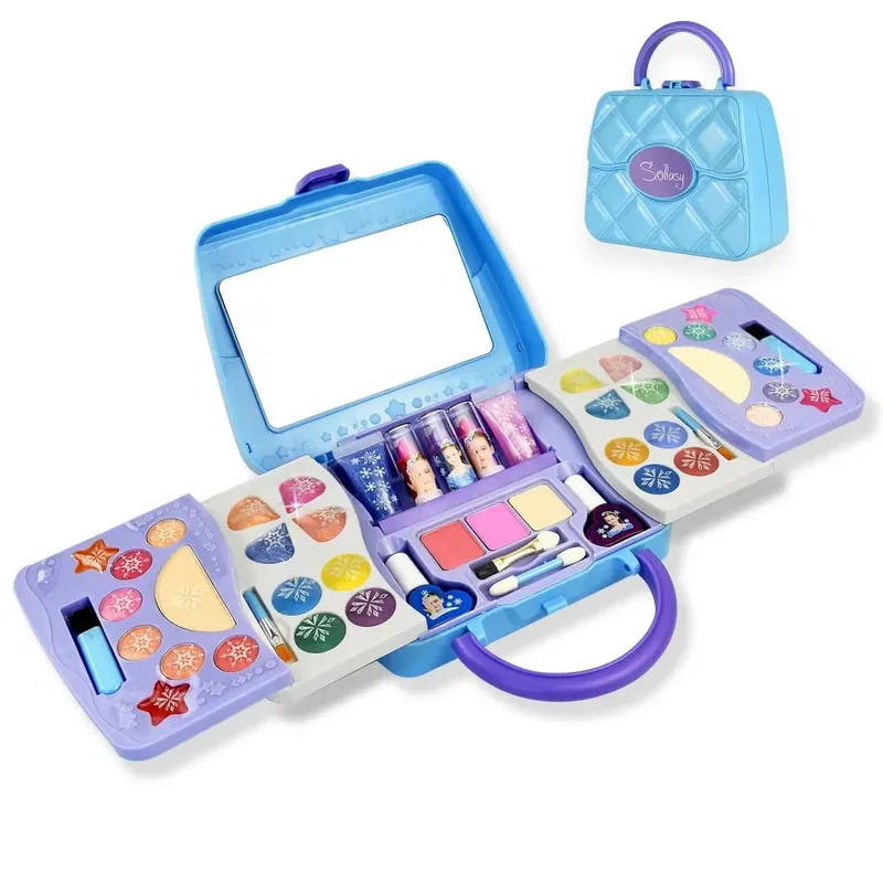 Mädchen Pretend Play Make Up Kit Prinzessin Spielen Mit Spielzeug Waschbar Ungiftige Kosmetik Make-Up Set Geschenke Für Mädchen Kinder — image 6