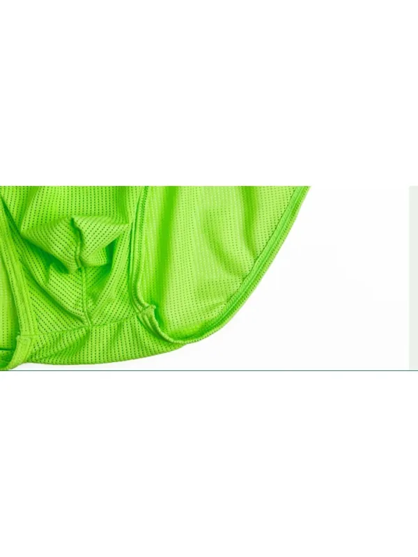 1PCS Men Neon Mesh Bikini Briefs Solid Color Elastic Waistband Multi Color Low Rise U Convex Pouch Breathable Quick Dry BS839