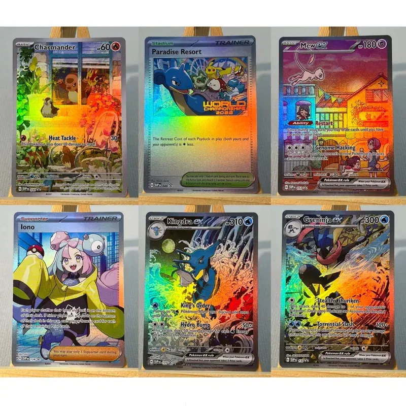 PRE PTCG5-001 Tcg proxy PKM Cards Vaporeon ex Espeon ex Rare Collection Battle Toys Gifts for Hobbies home play — image 8