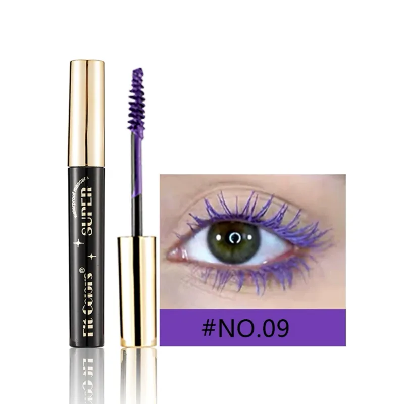 12 Colors Colored Mascara Waterproof Long-lasting Volumizing Curling Non-flaking Rainbow Eye Makeup Purple Blue Pink Green Red