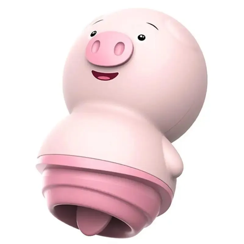 For Women 6 Modes Cute Sexy Pig Sex Toys Clit Stimulator G-Spot Nipple Female Masturbator Couples Toys Tongue Licking Vibrator — image 5