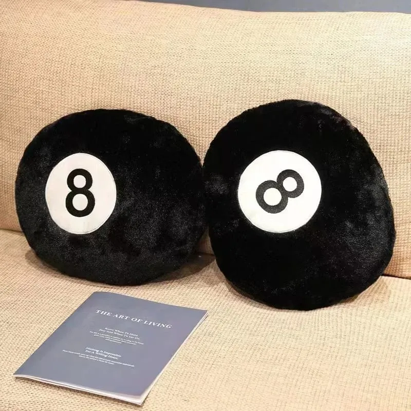 Nice Simulation Billiards 8 Ball Plush Pillow Stuffed Soft Eight Pool Players Home Decor Indoor Sport Creative Gift — image 4