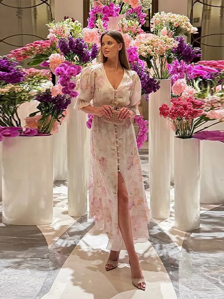 Women Dress Color Blocking Maxi Sleeveless Dresses Scarf Slimming Side Slit Long Dress Elegant Beach Vacation Party Outfit Lady — image 5