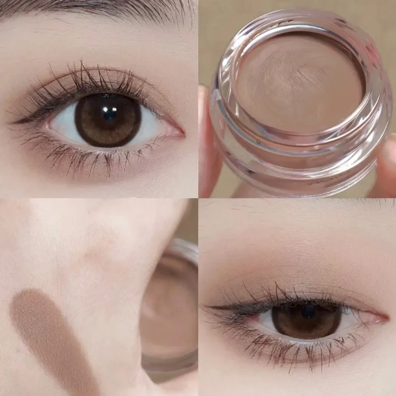 Matte Nude Eyeshadow Cream Waterproof Silky Smooth Eye Shadow Primer Pigment Pink Brown Long Lasting Monochrome Peach Eye Makeup — image 8