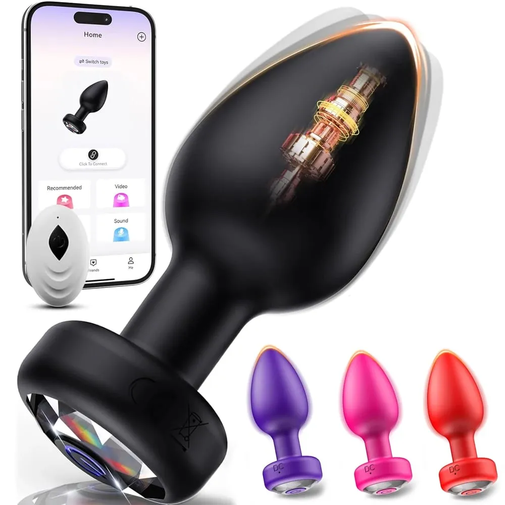 Vibrating Silicone Anal Plug Adult Sex Toy With 10 Vibration Modes Male Toy Game Prostate Massager Remote Control Or App Aode — image 1