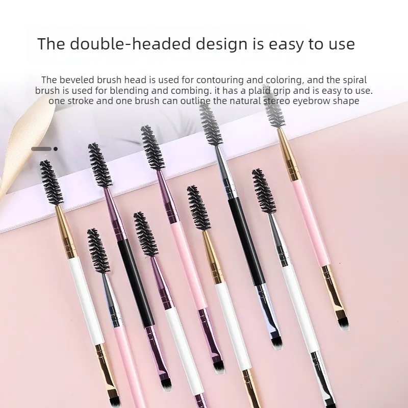 Soft Eyebrow Brush Eyelash Brush 2 in 1 Professional Contouring Eye Brow Eyeliner Makeup Brushes Eyes Blending Cosmetic Brushes — image 4
