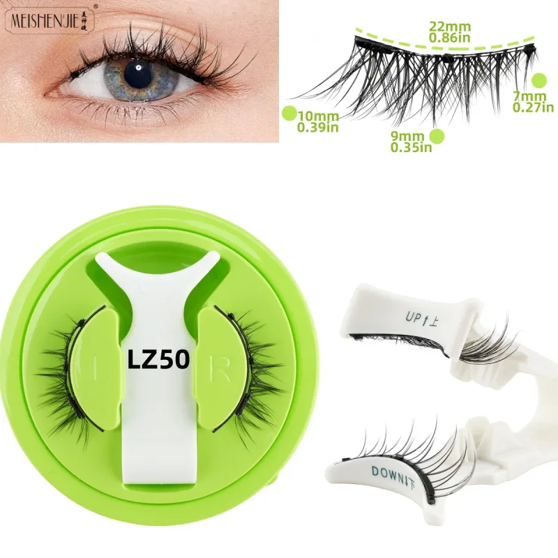 1/3 Pairs Magnetic Eye Lashes Handmade Eyelashes Soft Reusable Magnetic Lashes Natural Look 3D False Lashes Makeup Tweezers Set — image 9