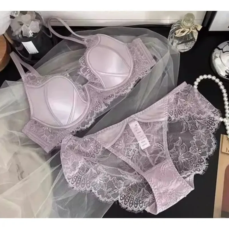 Black Purple French Lace Lingerie Full Bust Minimizer Bra Reduce Breast Size Lift Shape Prevent Sagging Sexy Push Up S-XL 32-38 — image 4