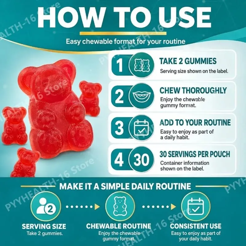 Kids Multivitamin Gummies with Omega 3 Magnesium Zinc Vitamin C D3 B12 Mixed Berry Flavor Daily Wellness Supplement 60 Gummies — image 4