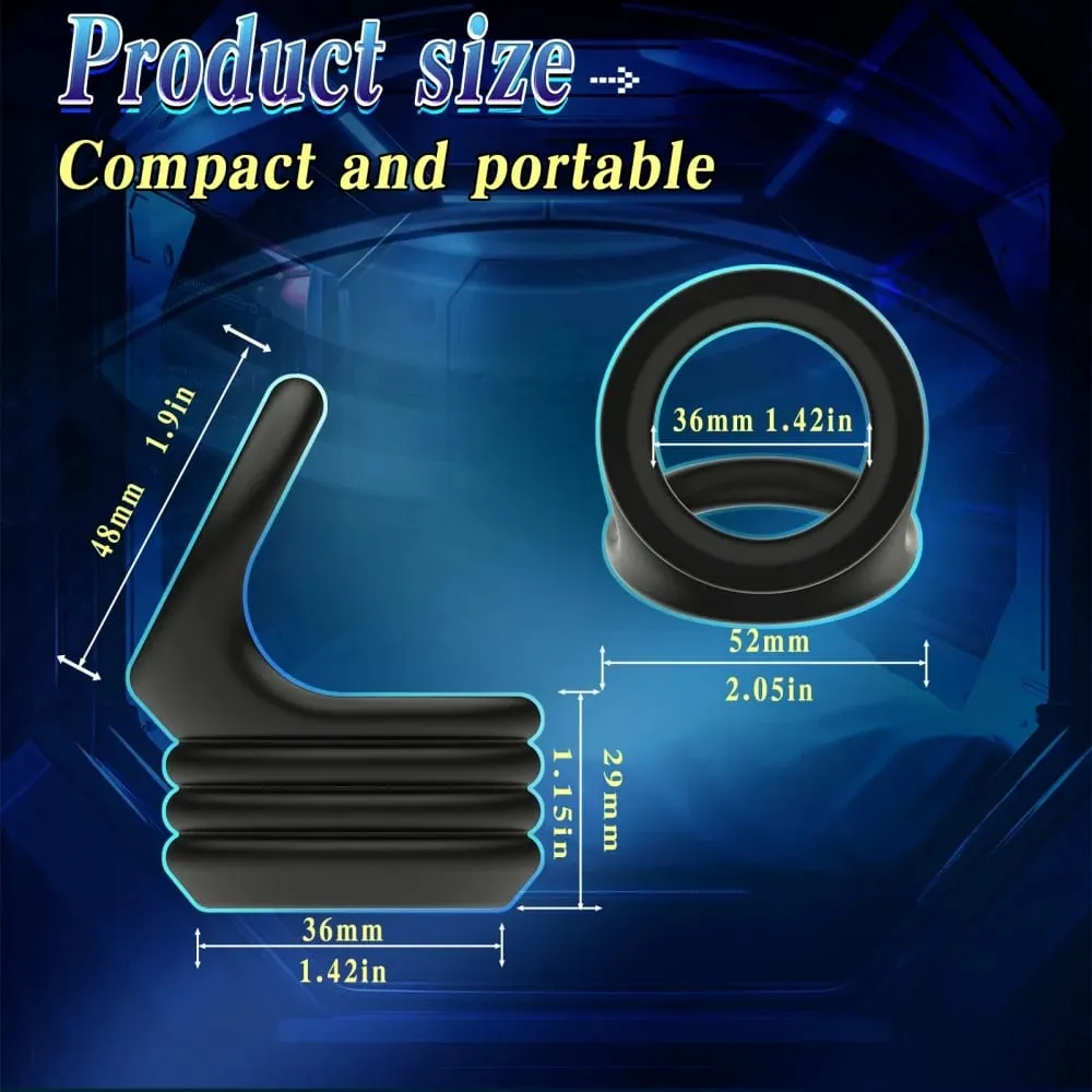 High Quality Silicone Penis Ring for Semen Delay Erection Enlarger Rings Rubber Cock Sex Toys Scrotal Bondage Ring for Testicles — image 5