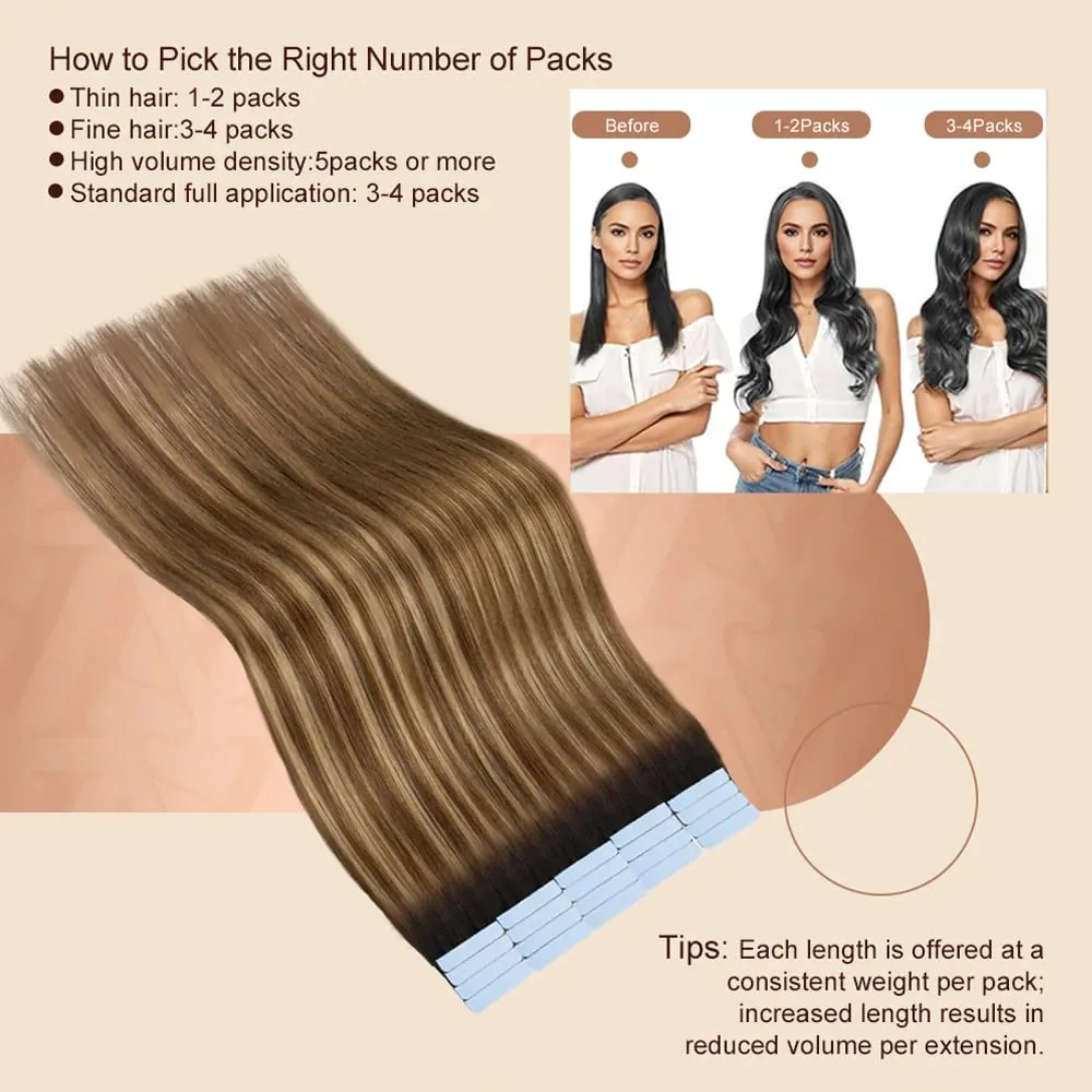 100% Real Human Natural Hair Tape in Human Hair Extensions Vietnamese Hair Straight Strong Adhesive Skin Weft For Women — image 5