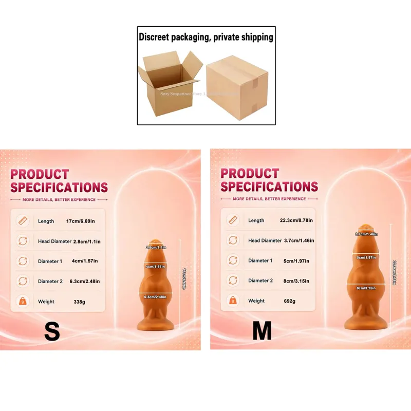 NEW Large Animal Penis Huge Dog Cock Dildo Suction Cup Masturbator Female Anal Butt Plug Big Anal Plug Adult Sex Toys Products — image 12