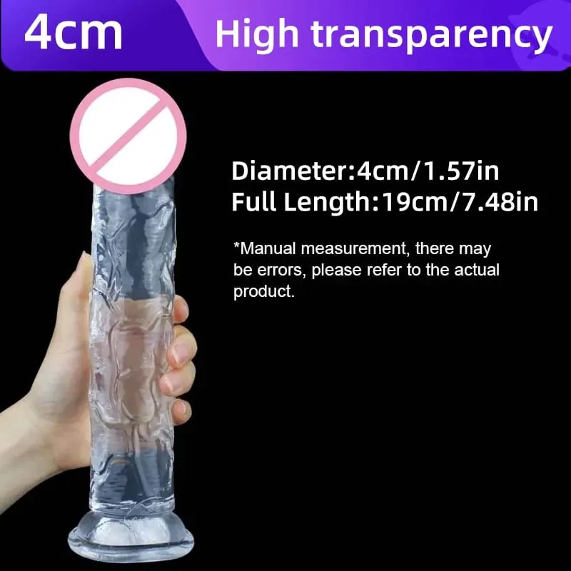 Transparent Big Dick 13 Sizes Realistic Jelly Dildo Women Gay Anal Sex Toys Soft Clitoris Vaginal Masturbators Penis Suction Cup — image 11