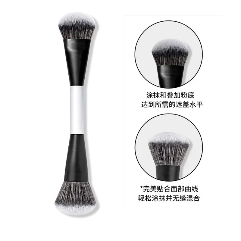 Dual-Headed Makeup Brushes Set F1-F4 For Foundation Blush Highlighting Beauty Tools Facial Shaping Cosmetic Brushes — image 4