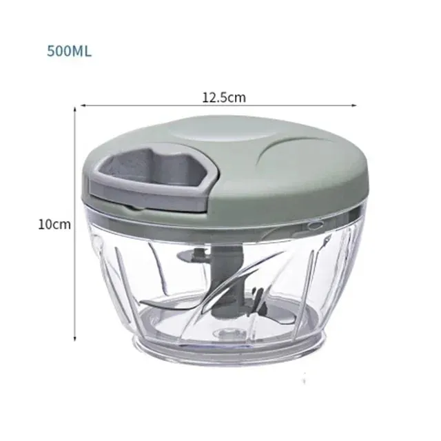500/900ML กระเทียม Chopper คู่มือกระเทียมกดอาหารเครื่องตัดผักเครื่องบดเนื้อ Gadgets ครัวมือ Mincer กระเทียม Masher — image 14