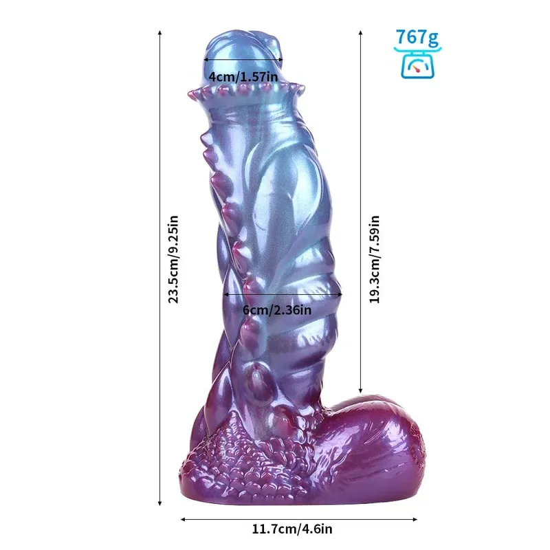Anal Plug Dildo Pearl Blue Fantasy Muscle Alien Shape Anal Plug Dildo G-Spot Stimulation Masturbator SM Anal Expansion Sex Toys — image 8