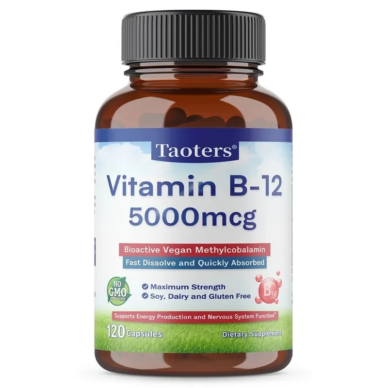 Vitamin B12 5000 Mcg - Extra Strength - Supplement for Supporting Energy Levels Mental Clarity Nervous System Health