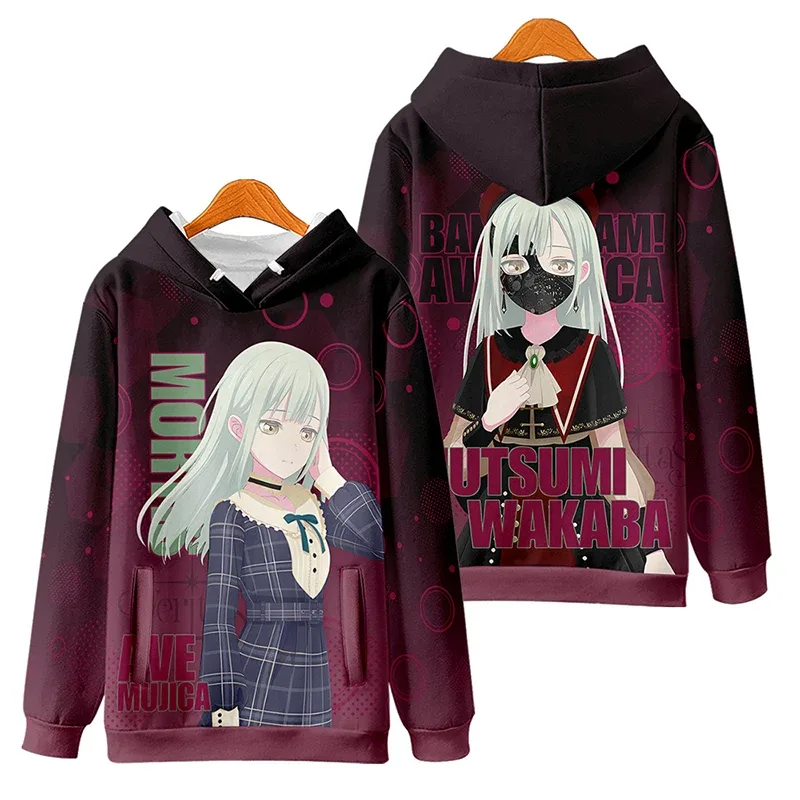 BanG Dream Ave Mujica Cosplay 3D Men's Hoodies Fashion Long Sleeve Anime Sweatshirt Outdoor Party Holiday Tracksuit Y2k Pullover — image 8