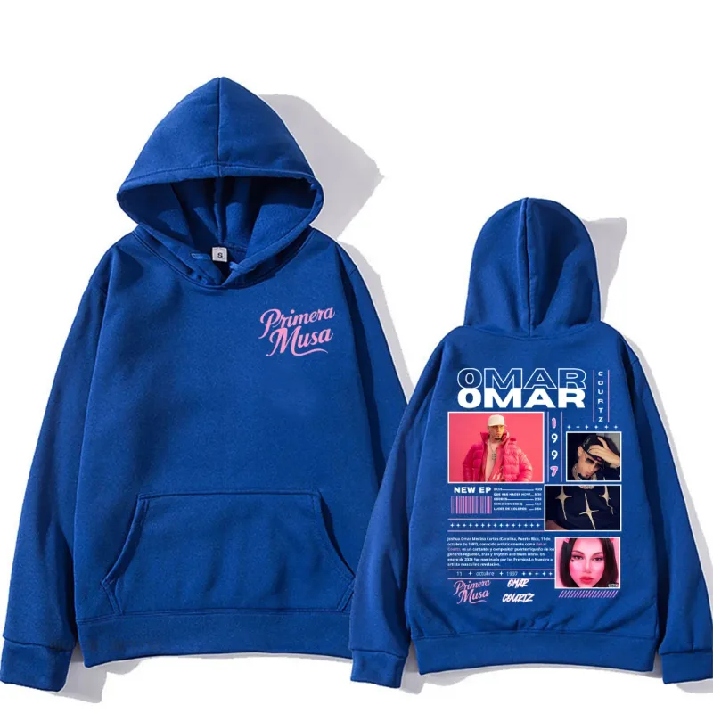 Omar Courtz First Muse Album Tour Merch Fashion Hoodies for Men and Women Hip Hop Hooded Sweatshirts vintage Oversized Pullovers — image 10