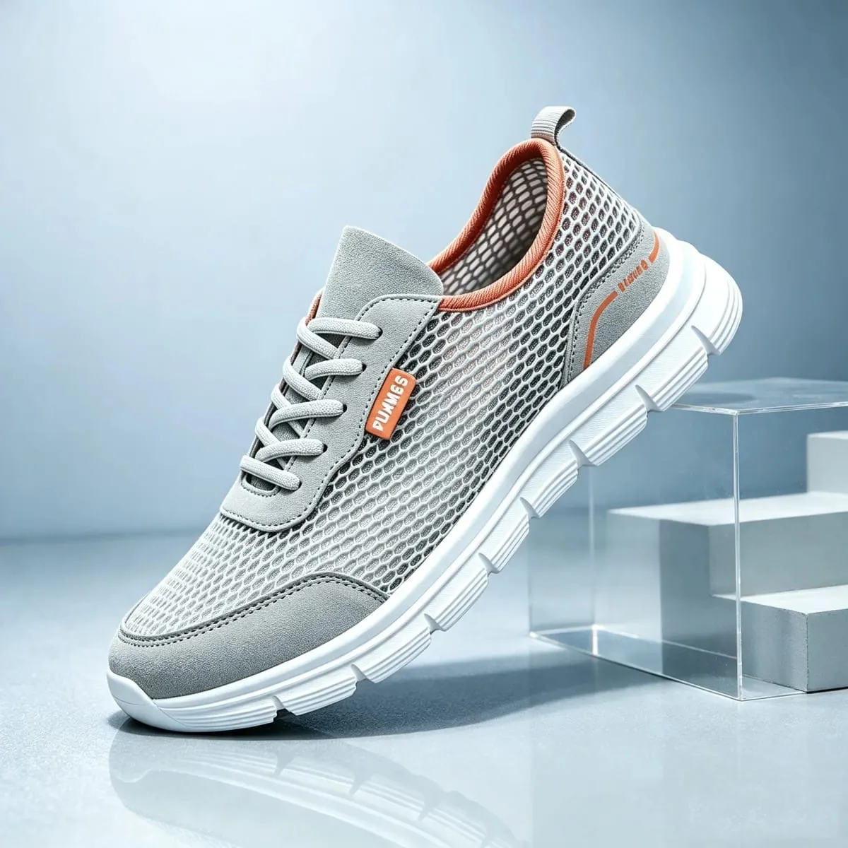 Men Casual Mesh Shoes Summer Breathable Everyday Walking Sneakers Lightweight Non Slip Driving Loafers — image 4