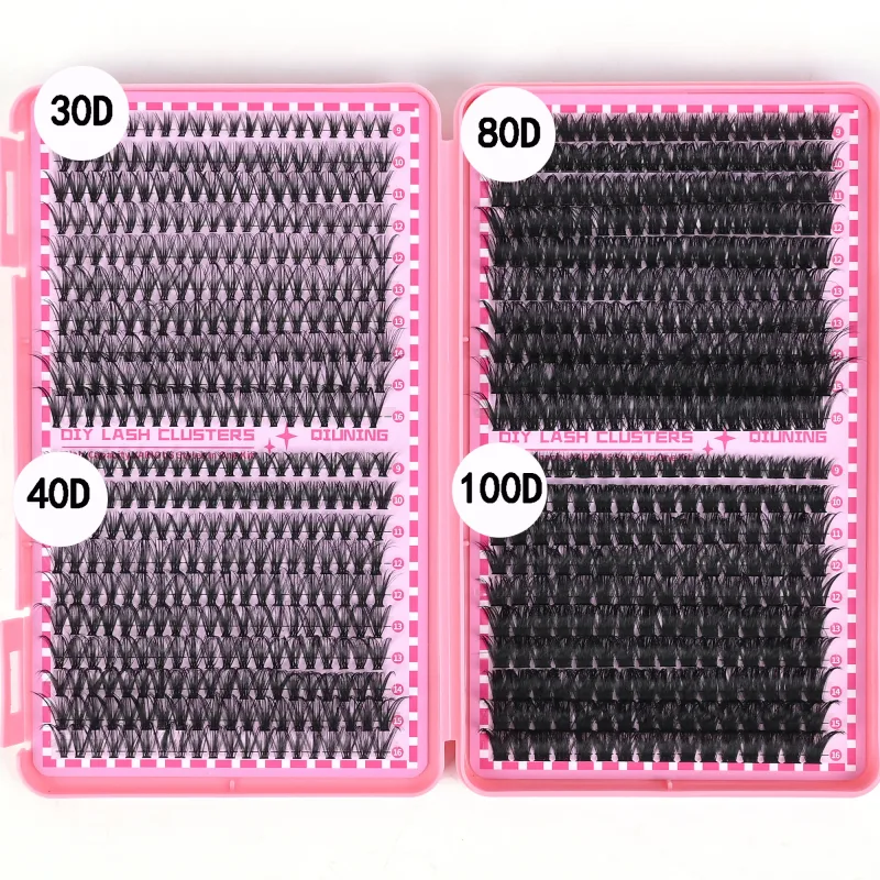 800PCS Lash Extension Kit DIY Clusters Eyelash Extension Kit Lashes Kit with Lash Bond and Seal Lash Tweezers — image 8