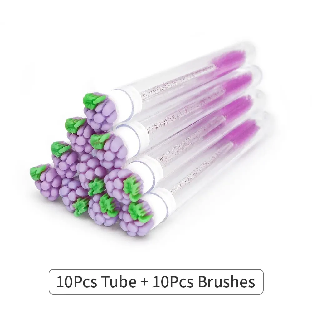 10 /50PCS Set Fruit Collection Mascara Brush Reusable Lash Brush Tube Spoolies Lash Extension Brushes Applicators Makeup Tools — image 5