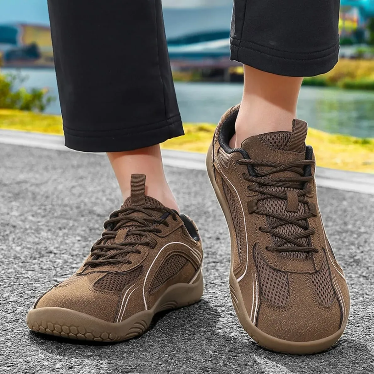 Men Women Wide Toe Sneakers Retro Training Shoes Large Size Mesh Breathable Non-Slip Flat Sole Outdoor Casual Sports Shoes — image 6