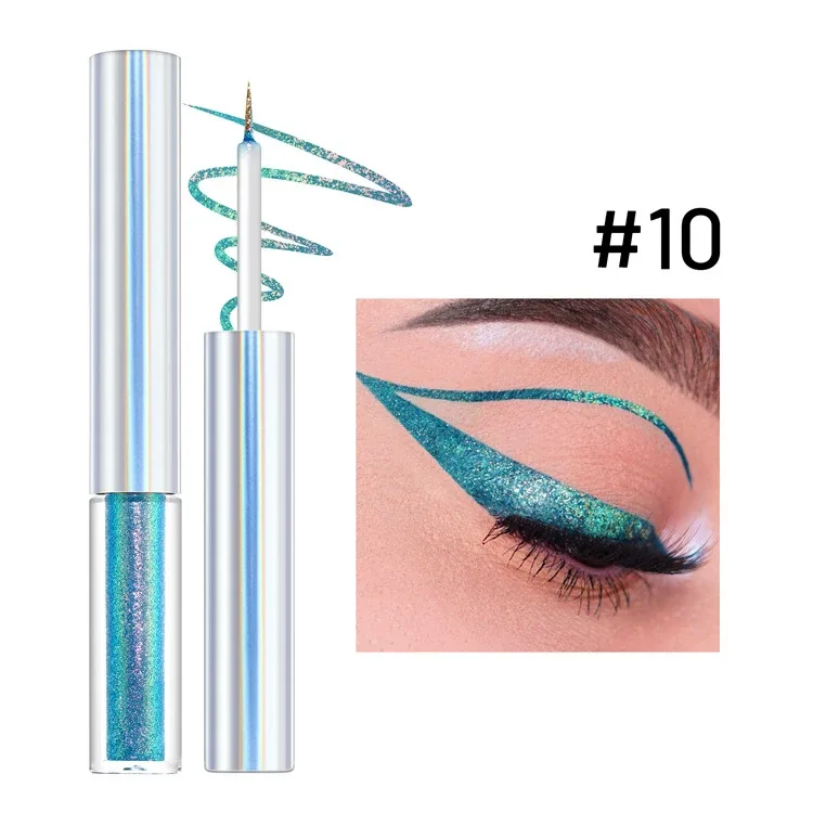 19 Colors Holographic Chameleon Liquid Eyeliner Metallic Glitter Color-Shifting Eye Liner Long Lasting Waterproof Eyes Makeup — image 16