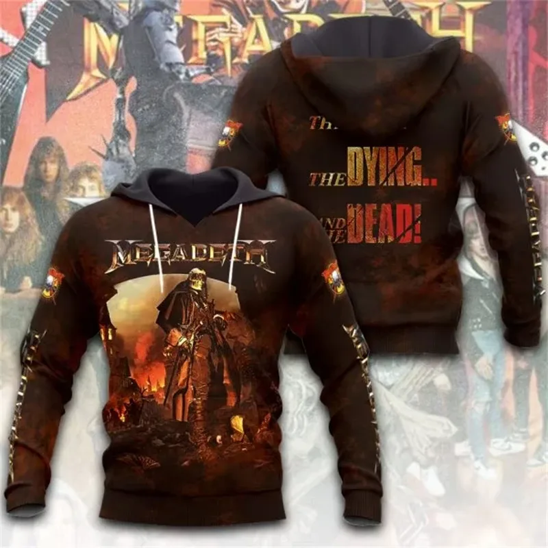 Rock Band Megadeth 3D Print Hoodies Men Women Fashion Retro Y2K Graphic Hoodie Sweatshirt Mens Clothing Men Tracksuit Gift Fan — image 6