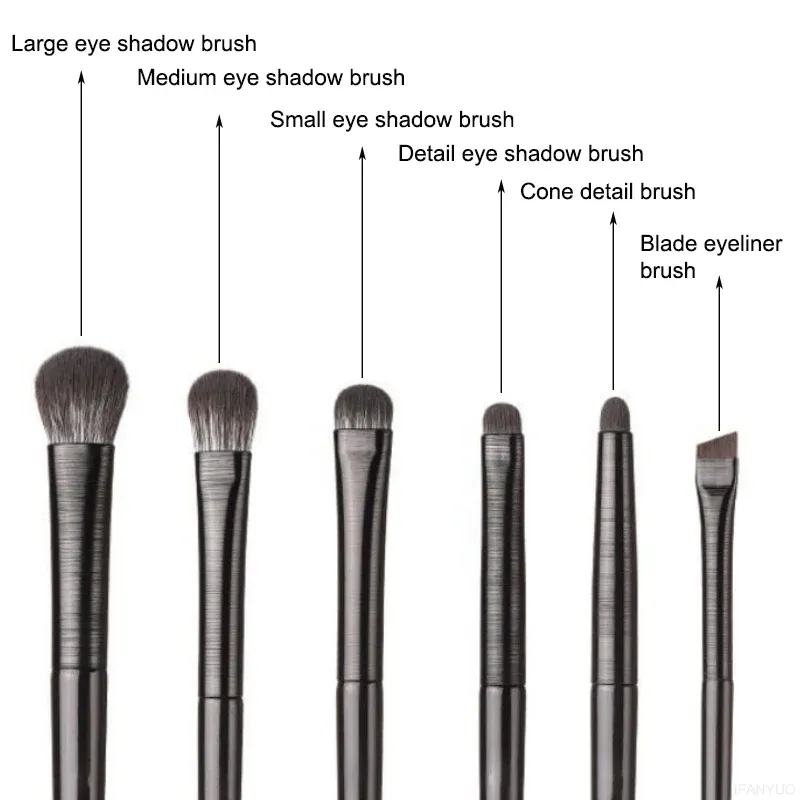 2/6/10PCS Eyes Makeup Brushes Set Professional Soft Precision Eyeshadow Eyeliner Eyebrow Brush Women Facial Beauty Cosmetic Tool