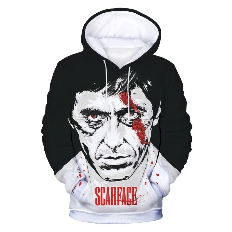 Scarface Movie 3D Print Hoodies Men Women Fashion Streetwear Oversized Sweatshirts Hoodie Male Pullovers Tracksuit Man Clothing