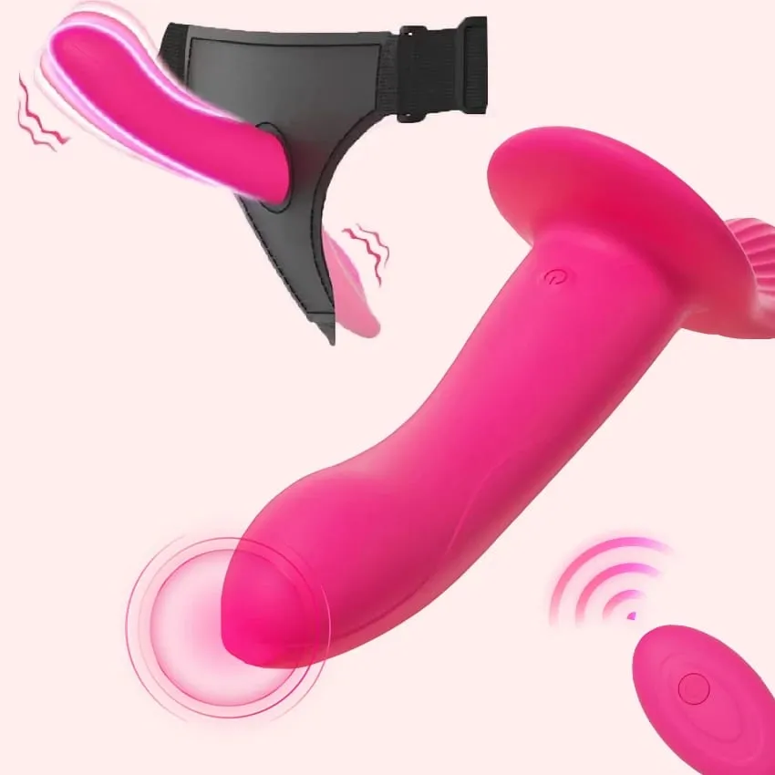 Strap-On Dildo with Adjustable Harness Wearable Realistic Double Dildo Vibrators Adult Sex Toys for Women Lesbians — image 1