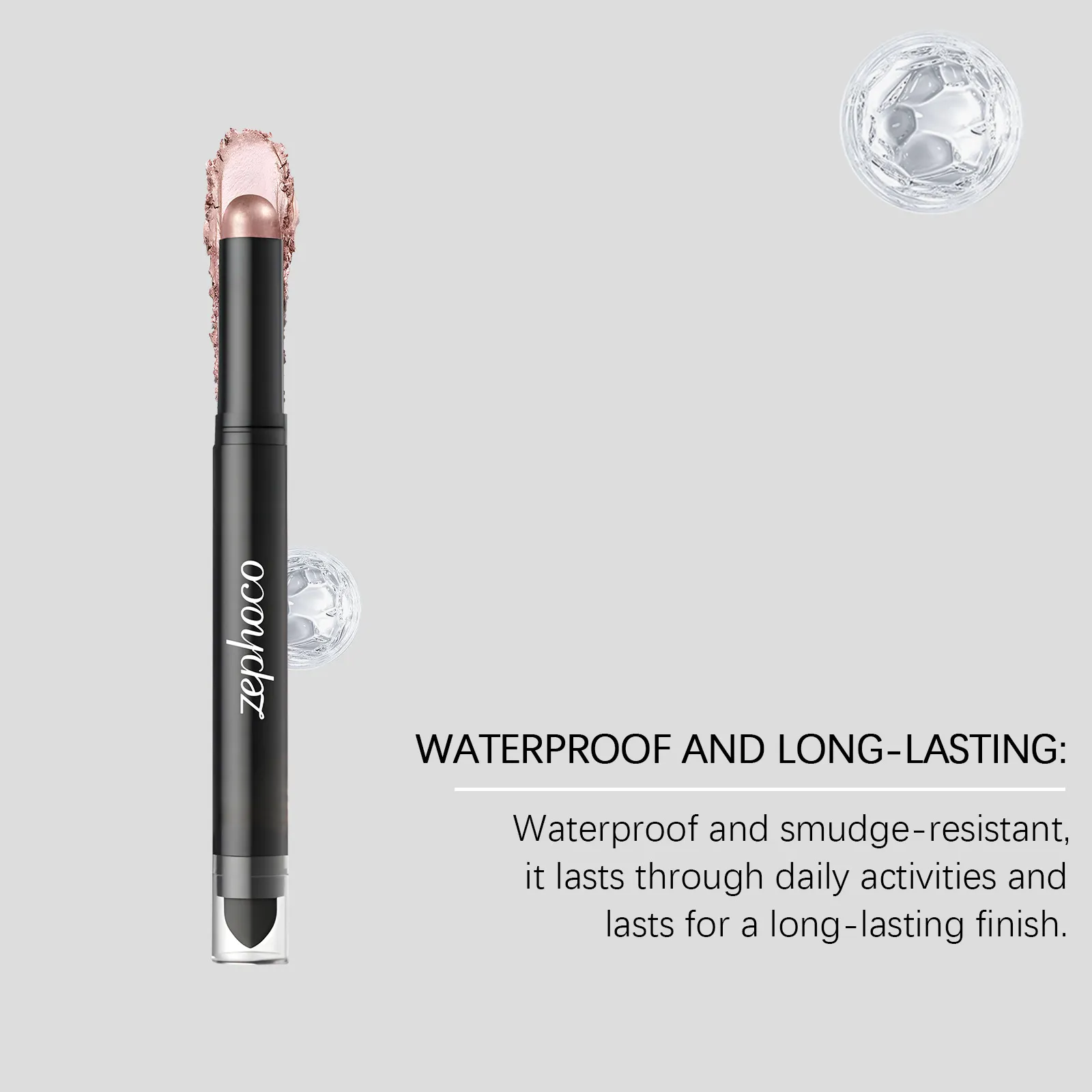 Waterproof Eye Shadow Stick with Brushes Long Lasting High Pigmented Double Head Eye Shadow Stick 8 Colors Maekup — image 5