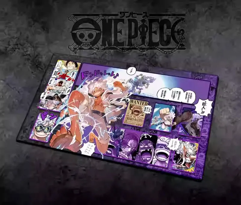 60*35cm Anime One Piece OPCG GAME Card Siri Komik PlayMat Empat Maharaja Baharu Mengajar Shankusu Buggy Luffy Mainan Koleksi Helikopter