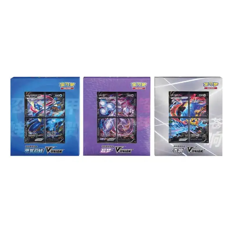 ในสต็อกของแท้ 100% Original Pokemon Ptcg Card Quartet Coupling V-Unionของขวัญกล่องPikachu Big Gather Moru Baker Mew-2 Ptcg