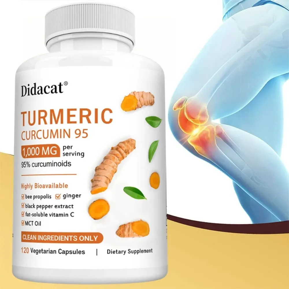 Turmeric Curcumin Supplement 1 000mg – 95% Curcuminoids with Black Pepper & Ginger Supports Joint & Antioxidant Health — image 2