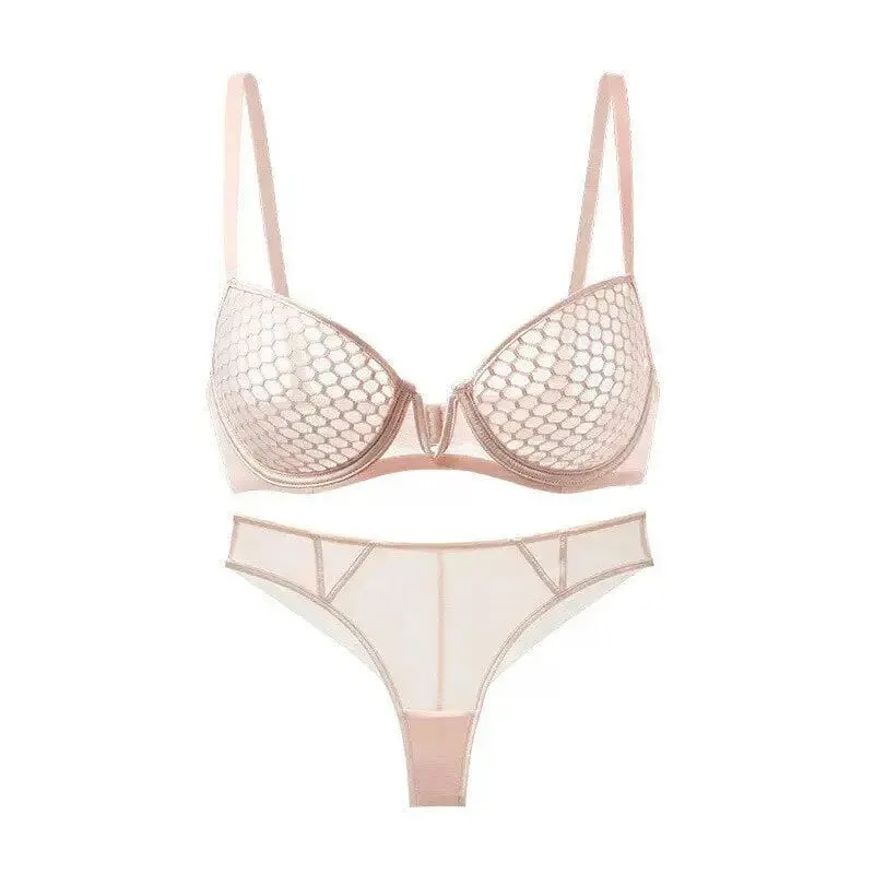 Full Bust Ladies Ultra-Thin Minimizer Bra Set Summer Soft Underwire Side Support Anti-Sagging Comfort Lingerie — image 2
