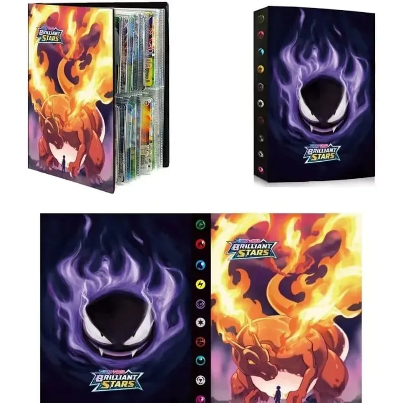 240pcs Fire Dragon Card& Diablo-Fire Dragon Card Book Charizard Cards Album Book Game Card VMAX GX Holder Binder Series Gift — image 4