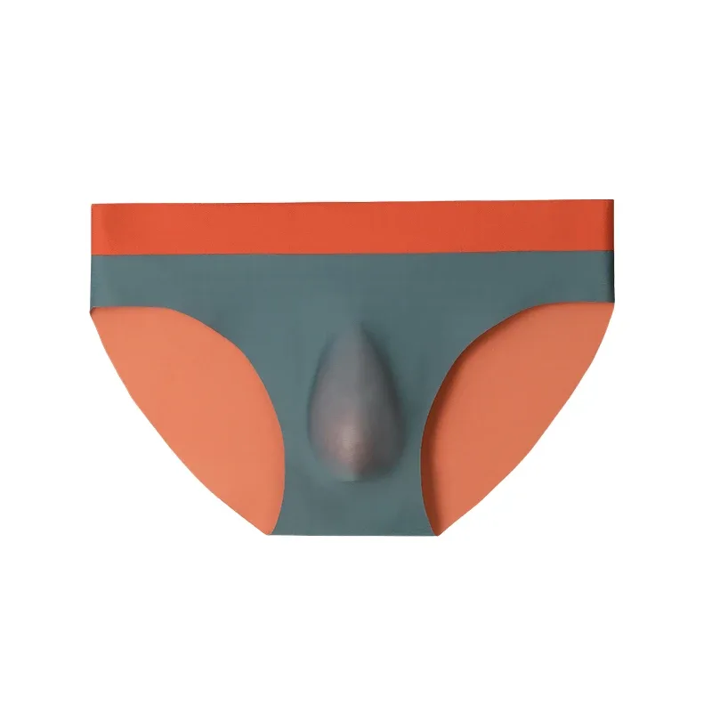 Męska bezszwowa bielizna lodowego jedwabiu 3D wykrawanie trójkątne spodenki letnie cienkie kalesony chłopięce spodenki sportowe 3256808552917215 — image 13