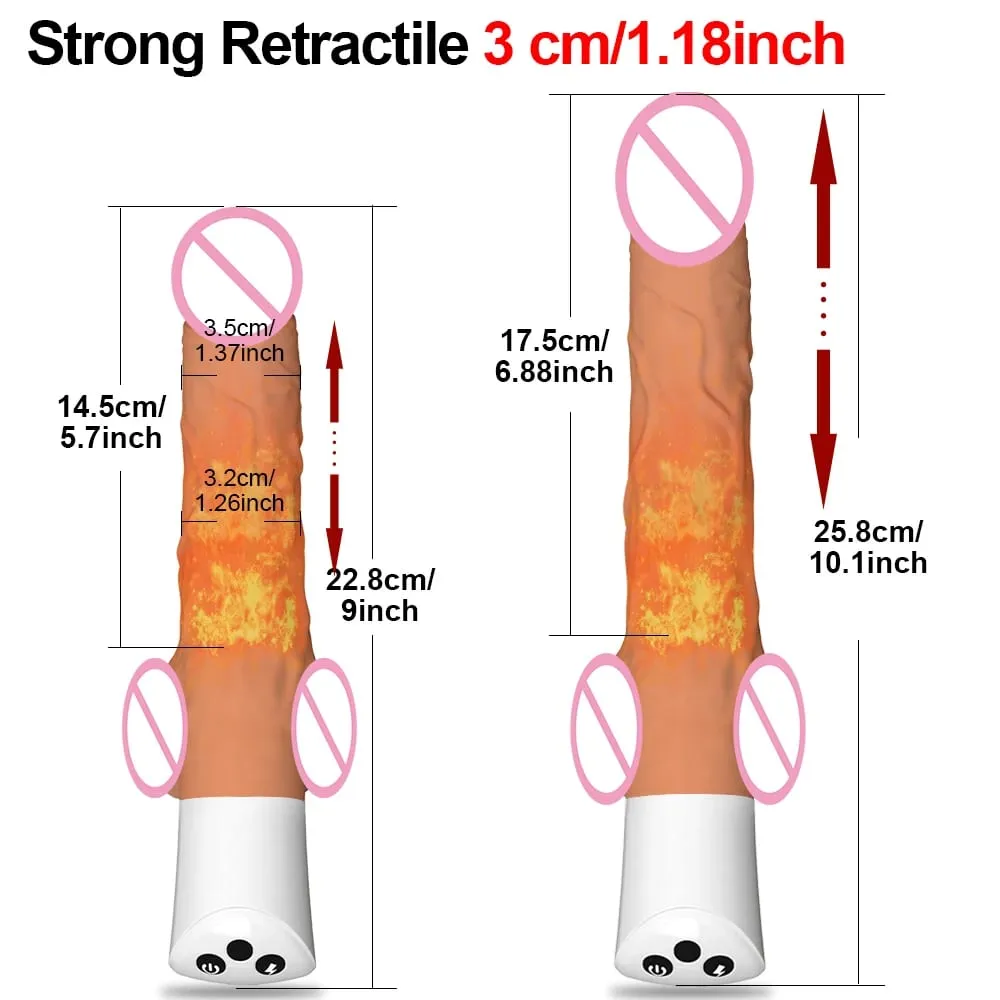 Y-Pao Automatic Heating Thrusting Dildo Vibrator Powerful Telescopic Massager With Suction Base Remote adult sex toys 18+